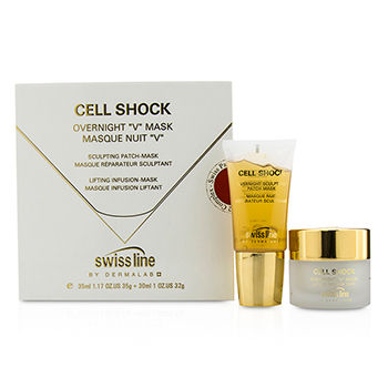 Cell Shock Overnight V Mask: Csulpting Patch-Mask 35ml/1.18oz + Lifting Onfusion-Mask 30ml/1oz 118 Swissline Image