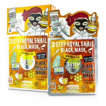 3 Step Black Sheet Mask - Royal Snail Dewytree Image