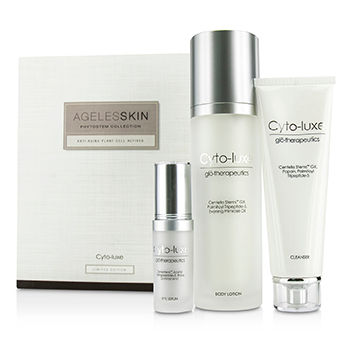 Cyto-Luxe Agelesskin Phytostem Collection: Cleanser 130ml + Eye Serum 17ml + Body Lotion 200ml Glotherapeutics Image