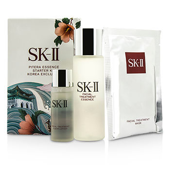 Pitera Essence Starter Set: Facial Treatment Essence 75ml + Clear Lotion 30ml + Mask 1pc SK II Image