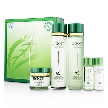 Well-Being Greentea Skin Care Set: Skin Toner 150ml + Skin Emulsion 150ml + Moisture Cream 50g...... Jigott Image