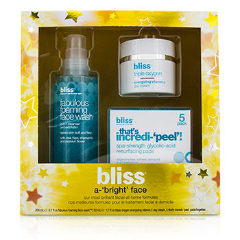 A-Bright Face Set: Fabulous Foaming Face Wash 200ml + Triple Oxygen Day Cream 50ml + Thats Incredi-Peel! 5pads Bliss Image