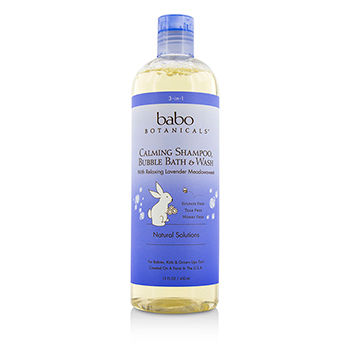 3-In-1 Calming Shampoo Bubble Bath & Wash with Relaxing Lavender Meadowsweet Babo Botanicals Image