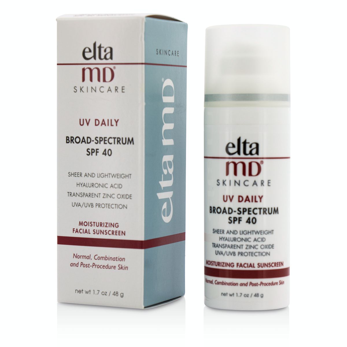 UV Daily Moisturizing Facial Sunscreen SPF 40 - For Normal Combination  Post-Procedure Skin EltaMD Image