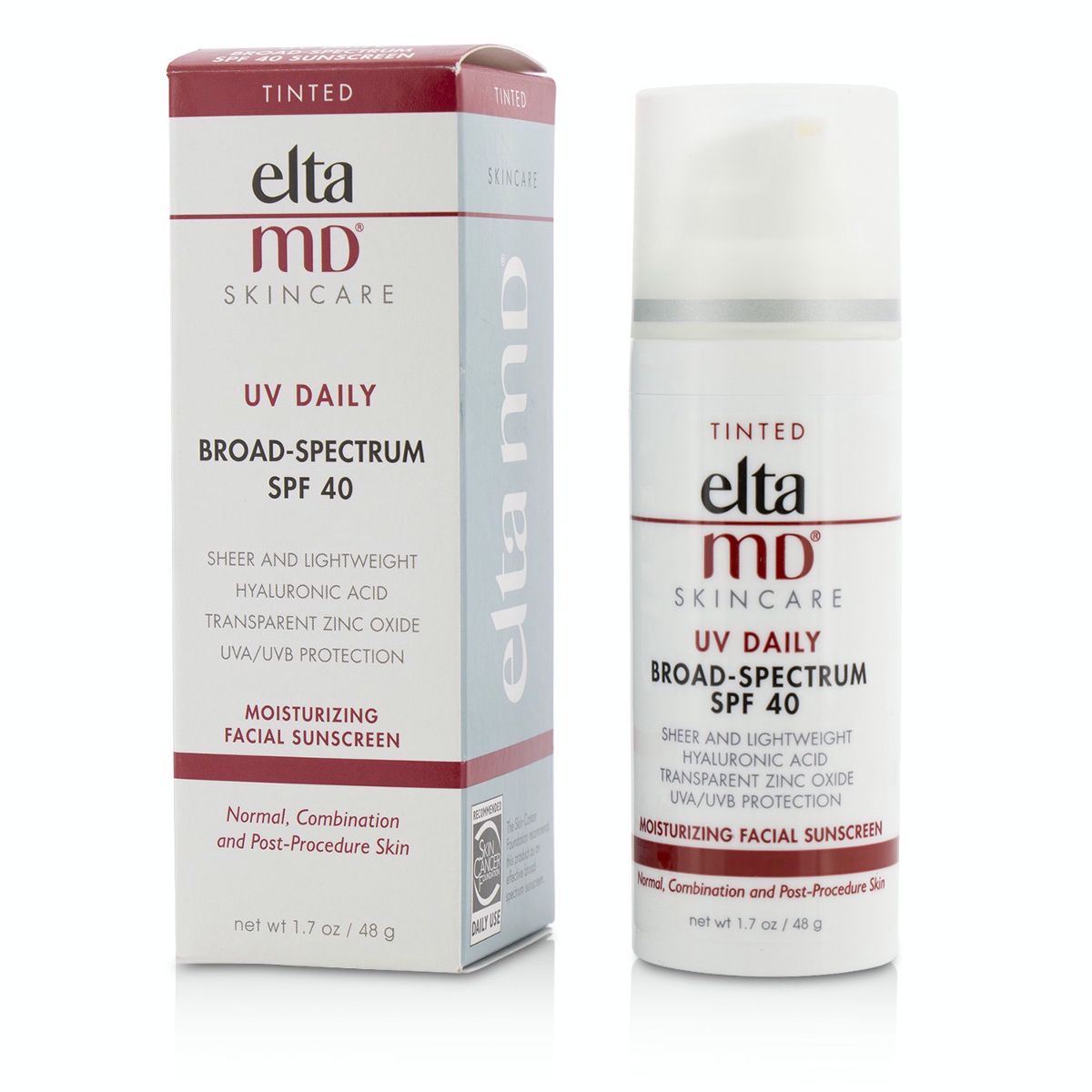 UV Daily Moisturizing Facial Sunscreen SPF 40 - For Normal Combination  Post-Procedure Skin - Tinted EltaMD Image
