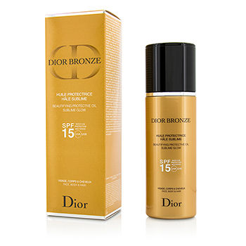 Dior Bronze Beautifying Protective Oil Sublime Glow SPF 15 - For Face Body & Hair Christian Dior Image