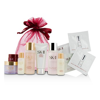 Travel Set: Cleanser 20g + Clear Lotion 30ml + Essence 30ml + Essence 10ml + Serum 10ml + Cream 15g + Eye Cream 2.5g SK II Image