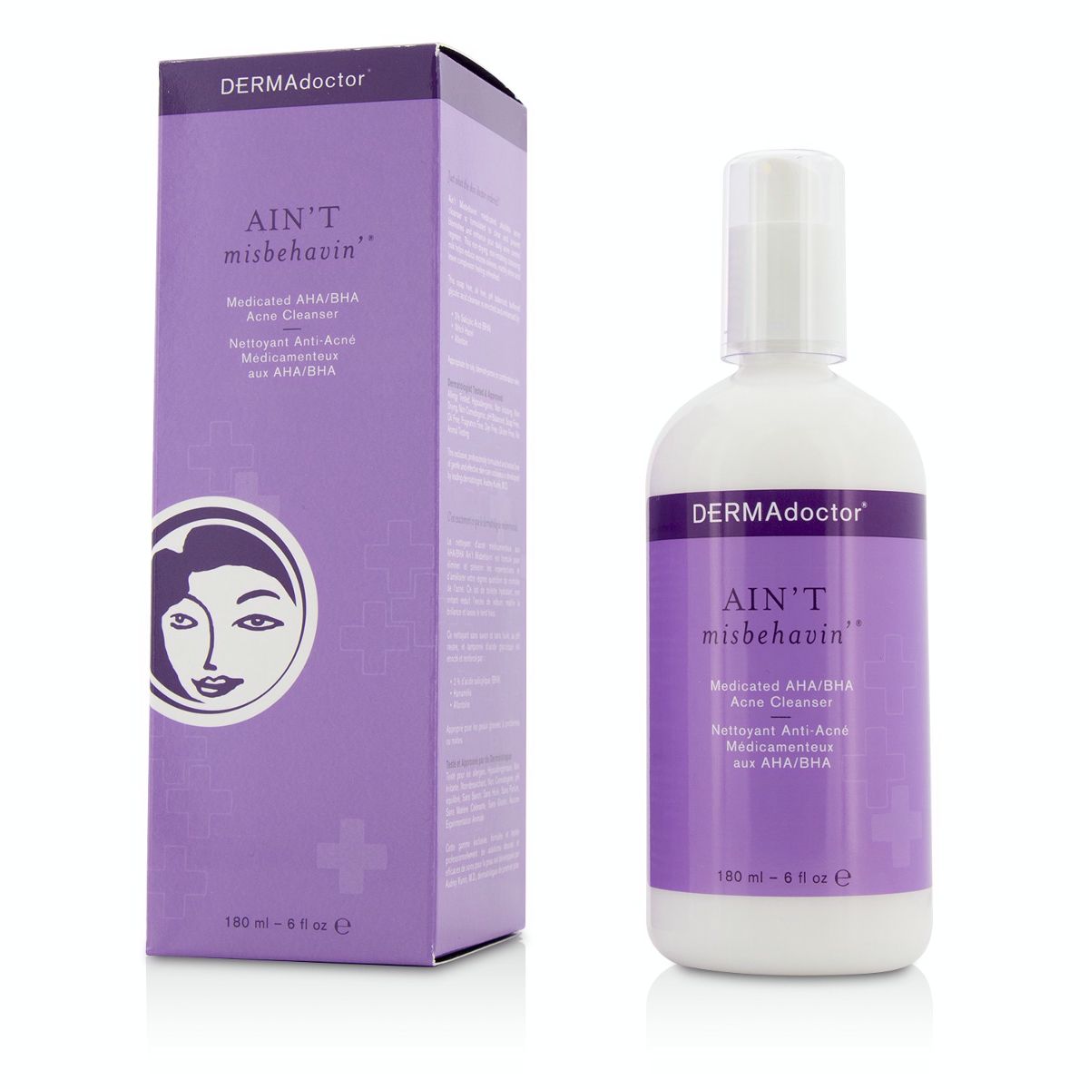 Aint Misbehavin Medicated AHA/BHA Acne Cleanser - For Oily Blemish-Prone or Combination Skin DERMAdoctor Image
