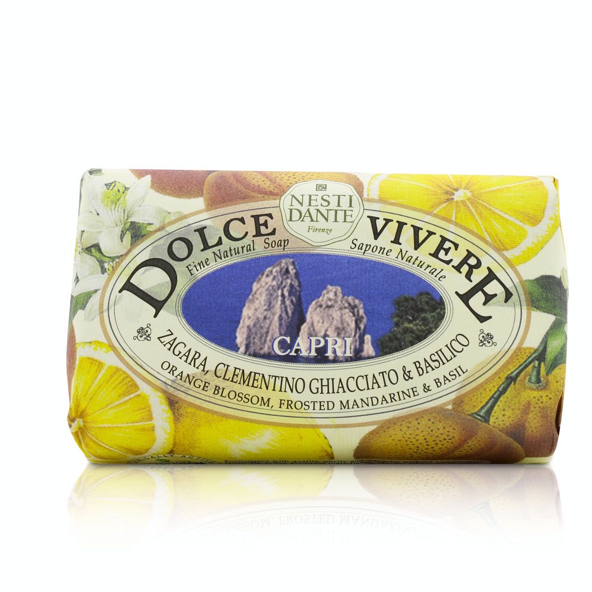 Dolce Vivere Fine Natural Soap - Capri - Orange Blossom Frosted Mandarine  Basil Nesti Dante Image