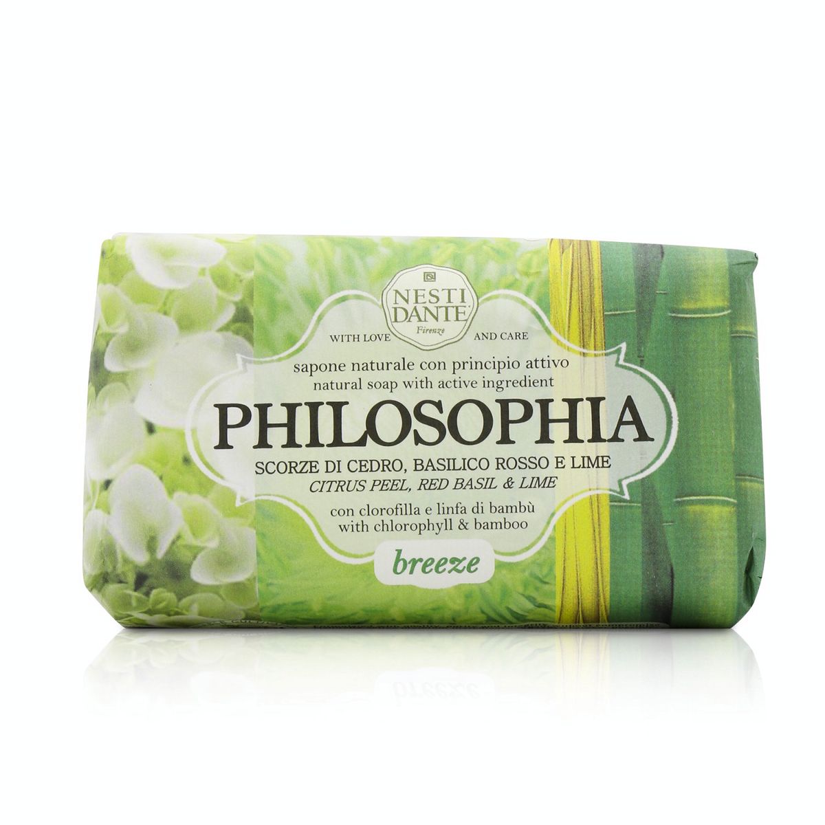 Philosophia Natural Soap - Breeze - Citrus Peel Red Basil  Lime With Chlorophyll  Bamboo Nesti Dante Image