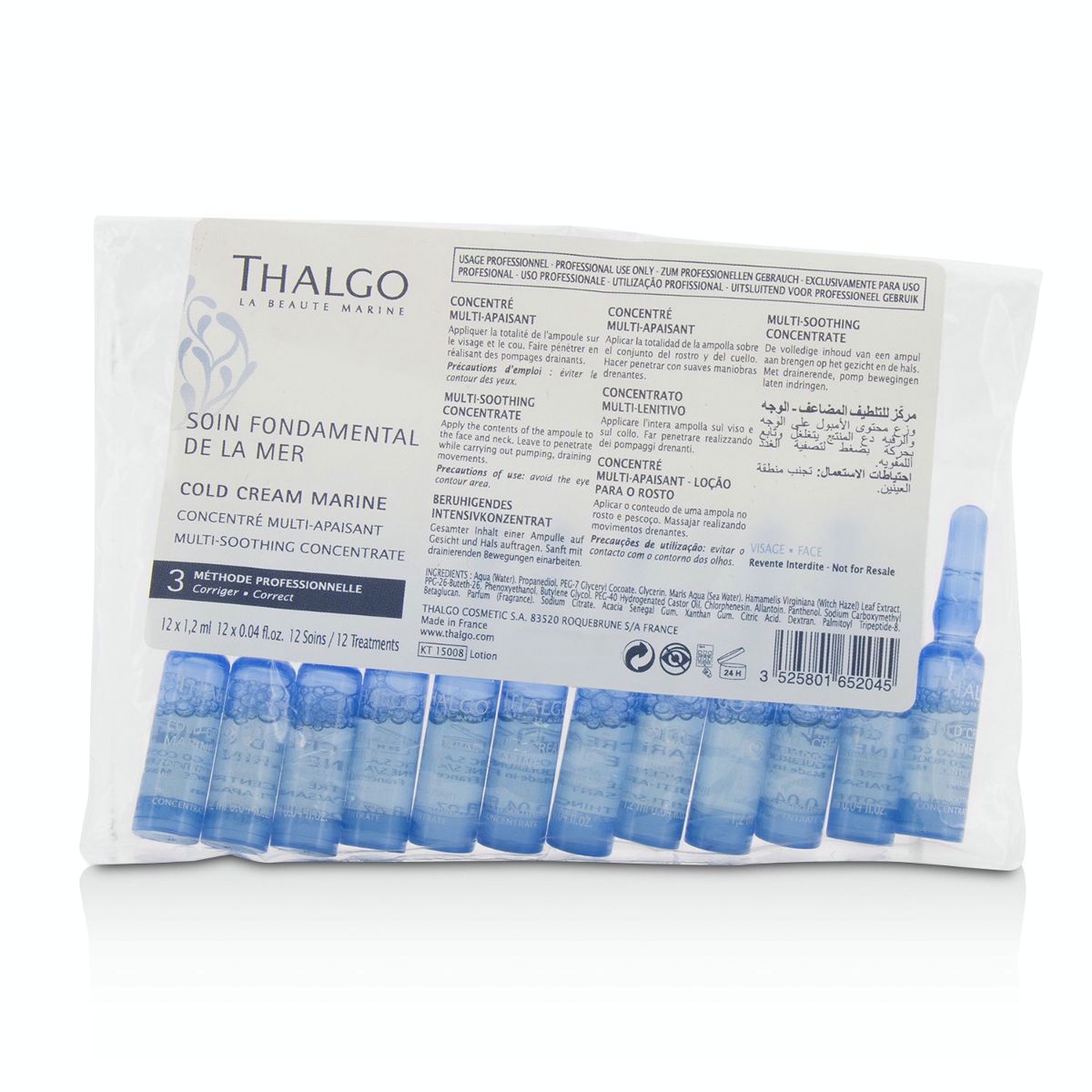 Cold Cream Marine Multi-Soothing Concentrate - For Dry Sensitive Skin (Salon Size; In Pack) Thalgo Image