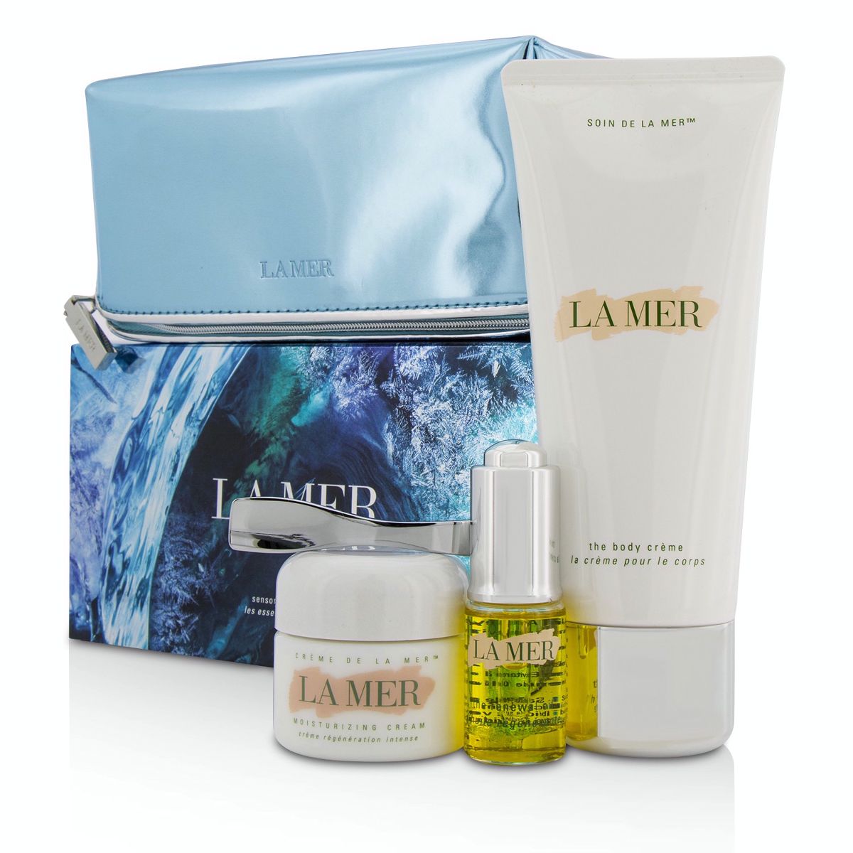 Sensorial Sensations Set: The Renewal Oil 15ml + Creme De La Mer The Moisturizing Cream 30ml + The Body Creme 200ml +Bag La Mer Image