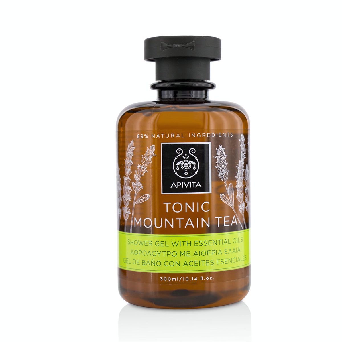Tonic Mountain Tea Shower Gel with Essential Oils Apivita Image