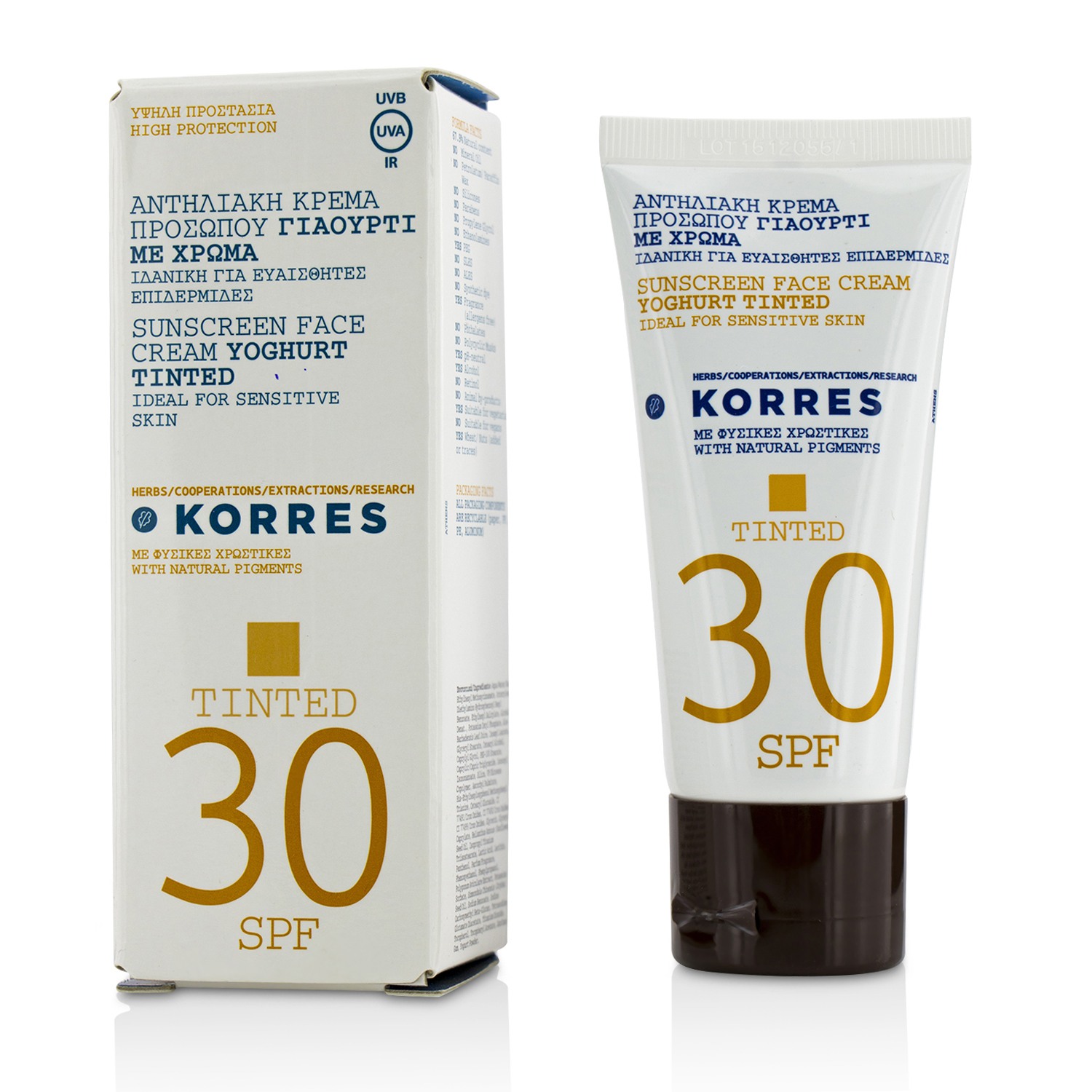 Yoghurt Tinted Sunscreen Face Cream SPF30 - Ideal For Sensitive Skin Korres Image