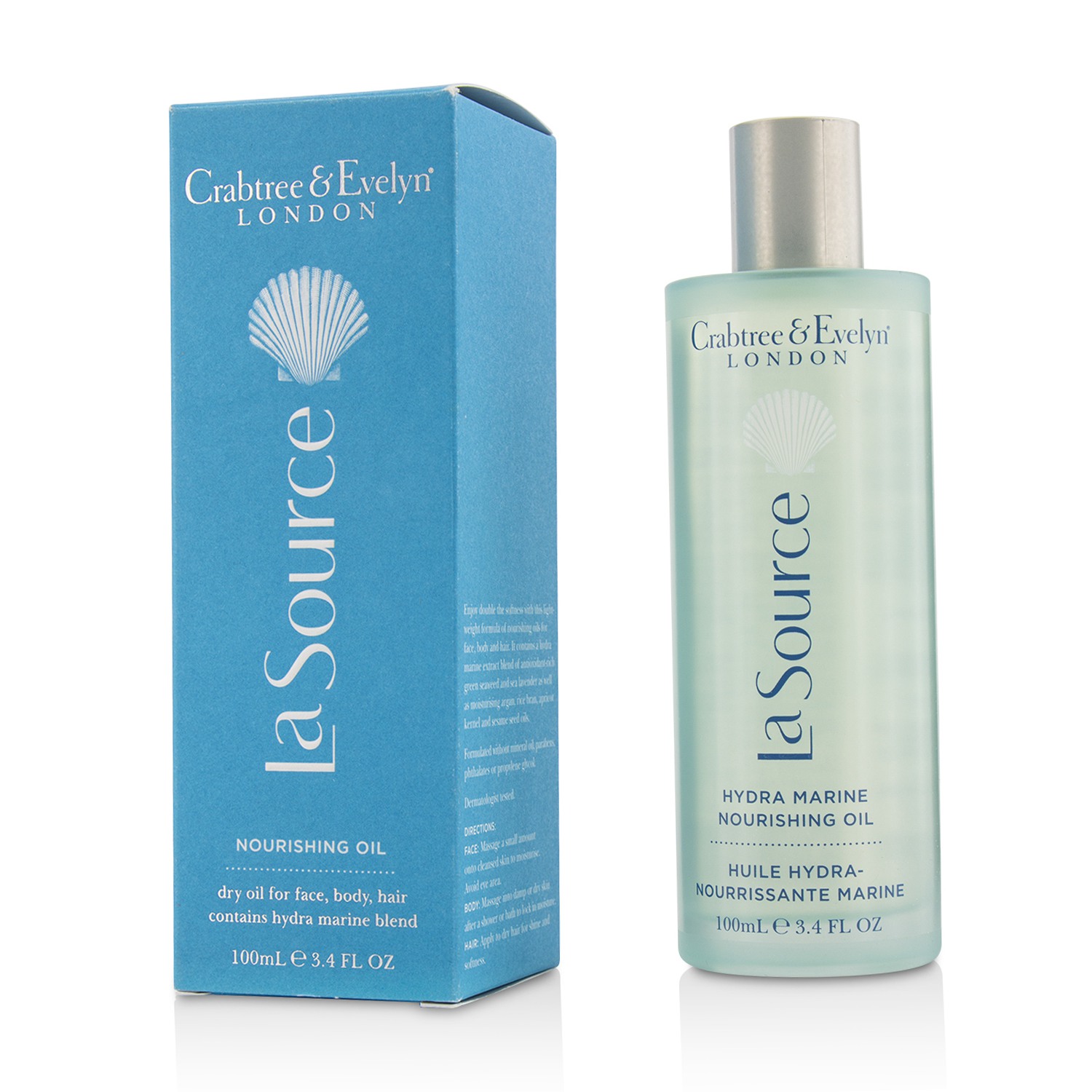 La Source Nourishing Oil (Hydra Marine Dry Oil for Face Body Hair) Crabtree & Evelyn Image