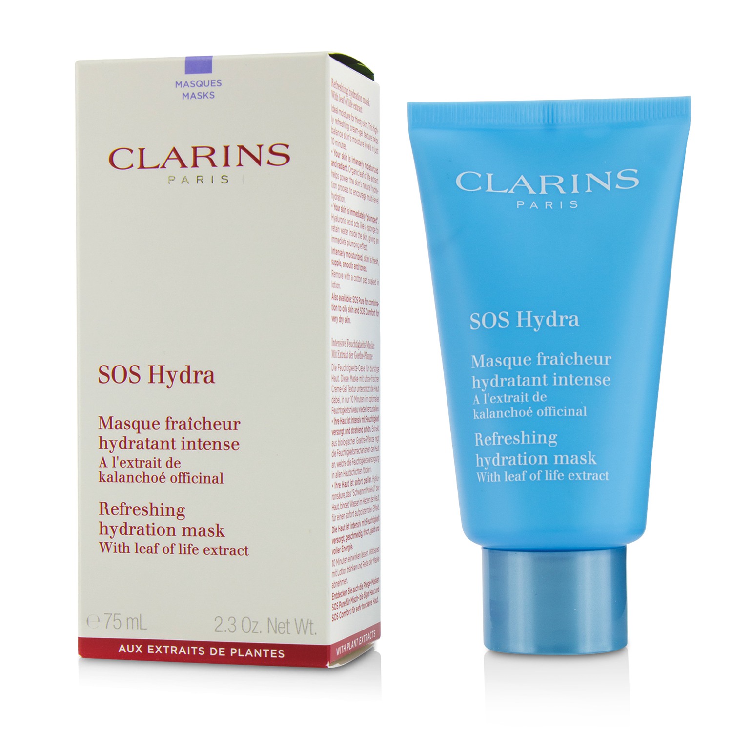 SOS Hydra Refreshing Hydration Mask with Leaf Of Life Extract - For Dehydrated Skin Clarins Image