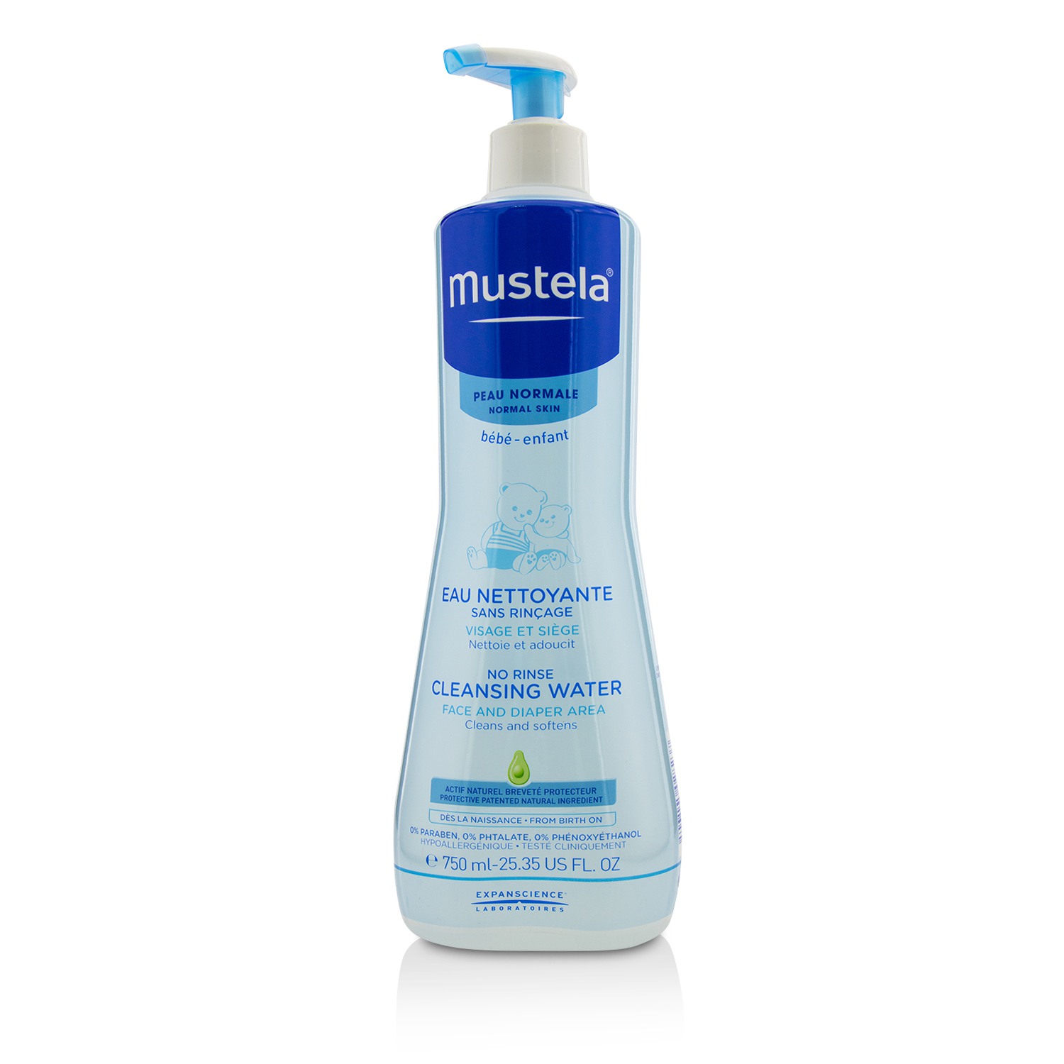 No Rinse Cleansing Water (Face & Diaper Area) - For Normal Skin Mustela Image