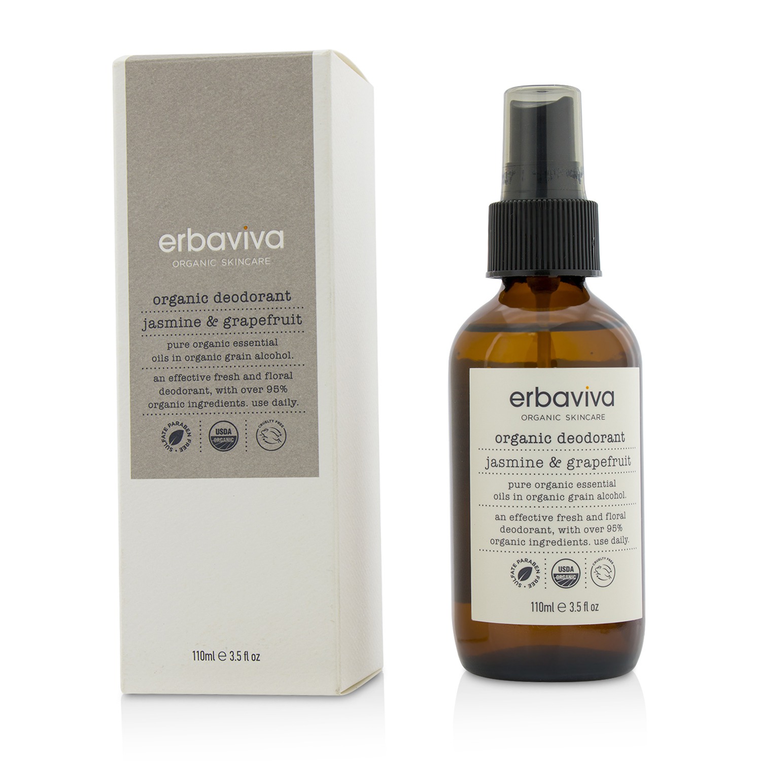 Organic Deodorant - Jasmine & Grapefruit Erbaviva Image
