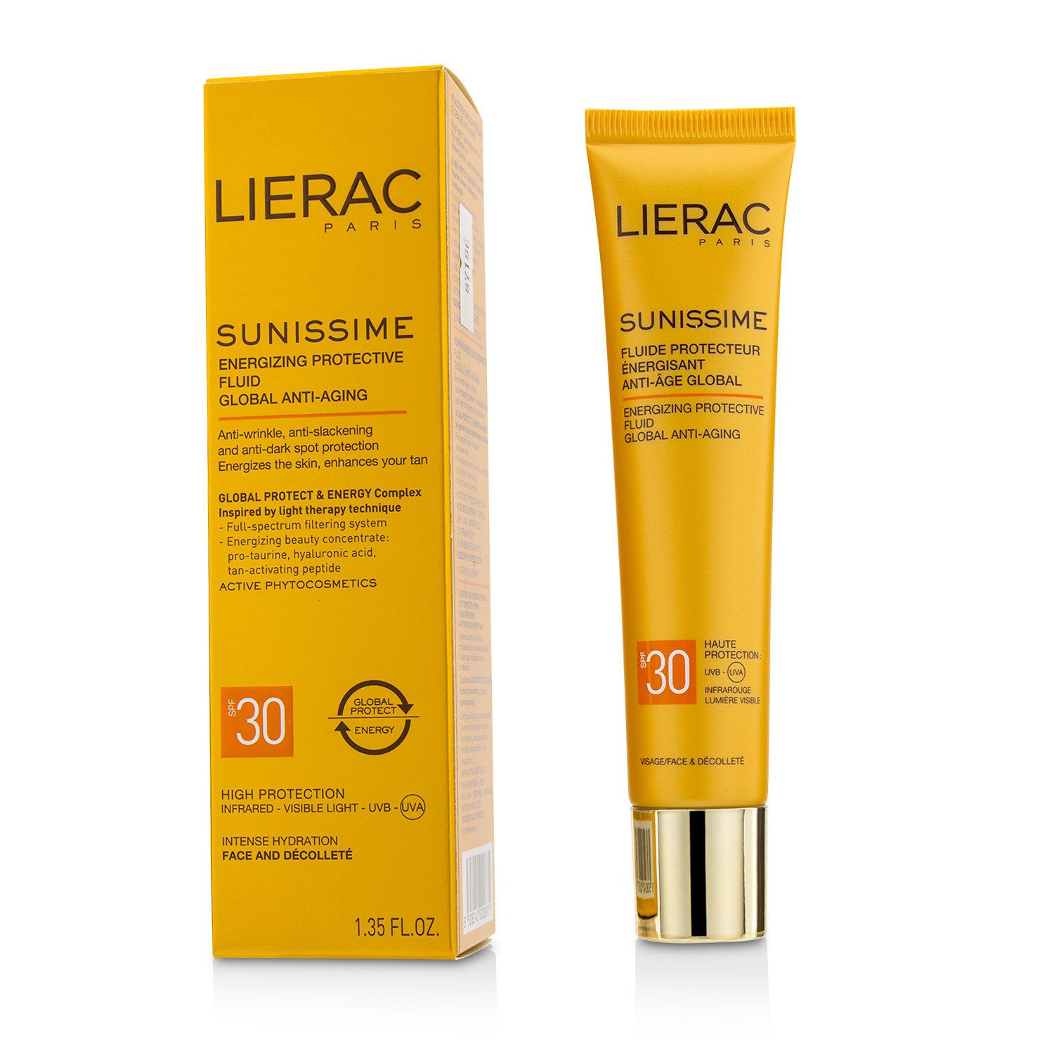 Sunissime Global Anti-Aging Energizing Protective Fluid SPF30  For Face & Decollete Lierac Image