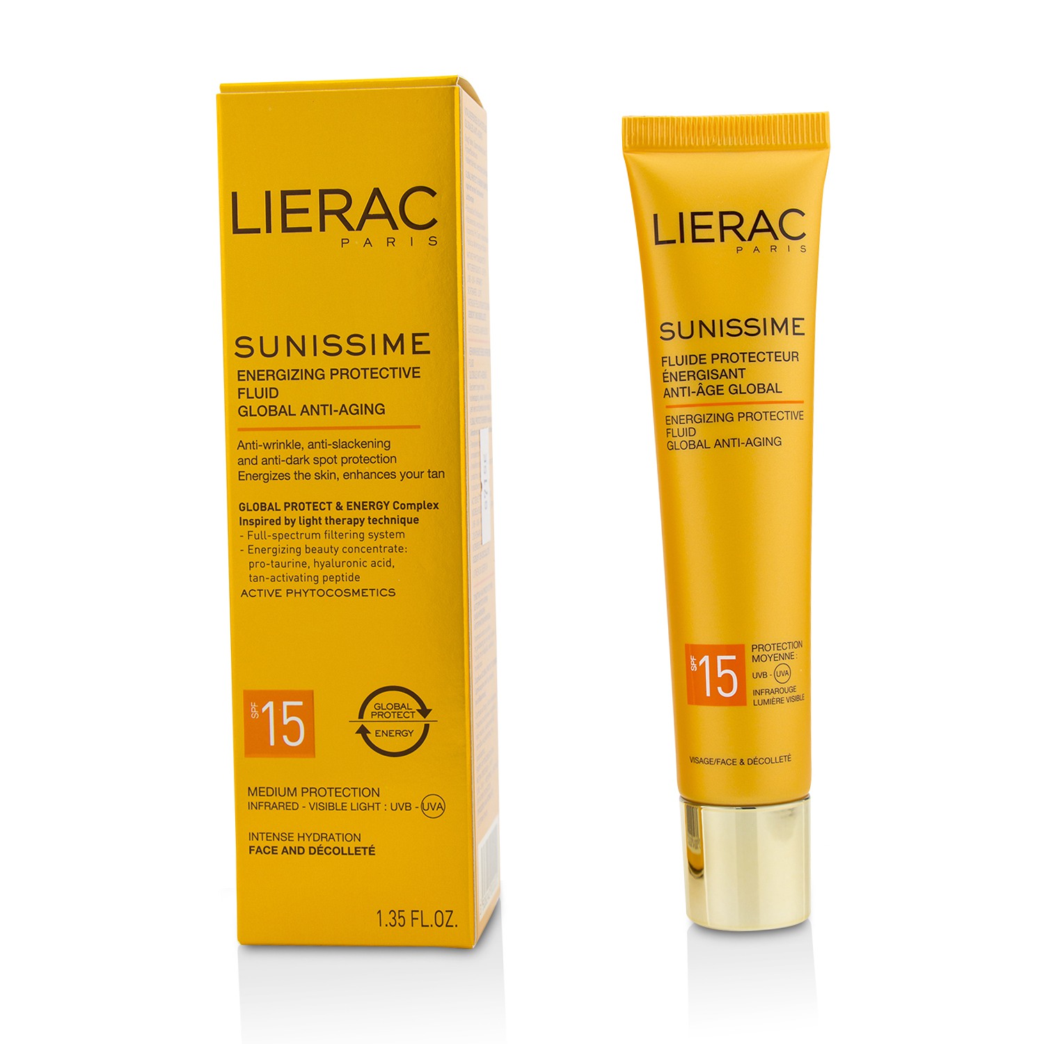 Sunissime Global Anti-Aging Energizing Protective Fluid SPF15 For Face & Decollete Lierac Image