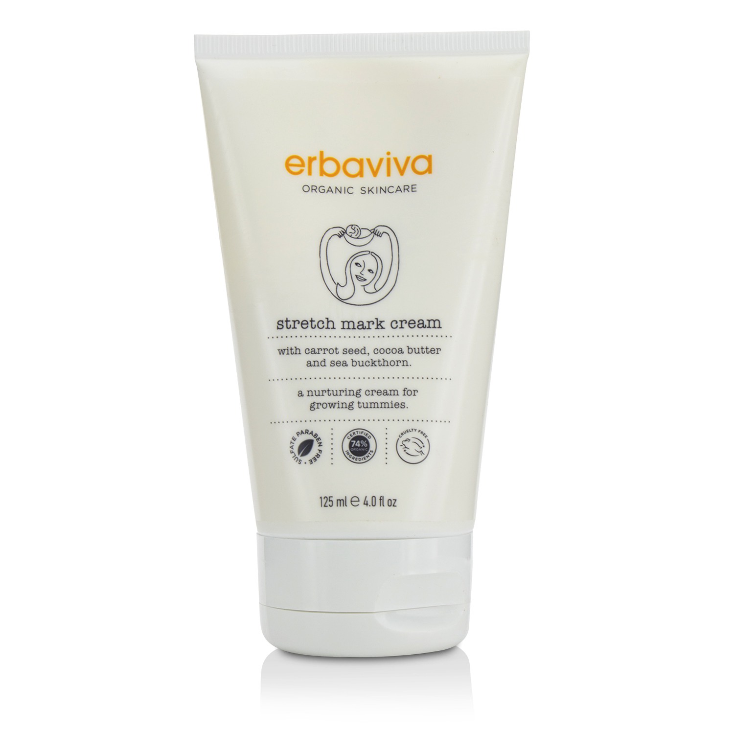 Stretch Mark Cream With Carrot Seed Cocoa Butter & Sea Buckthorn Erbaviva Image