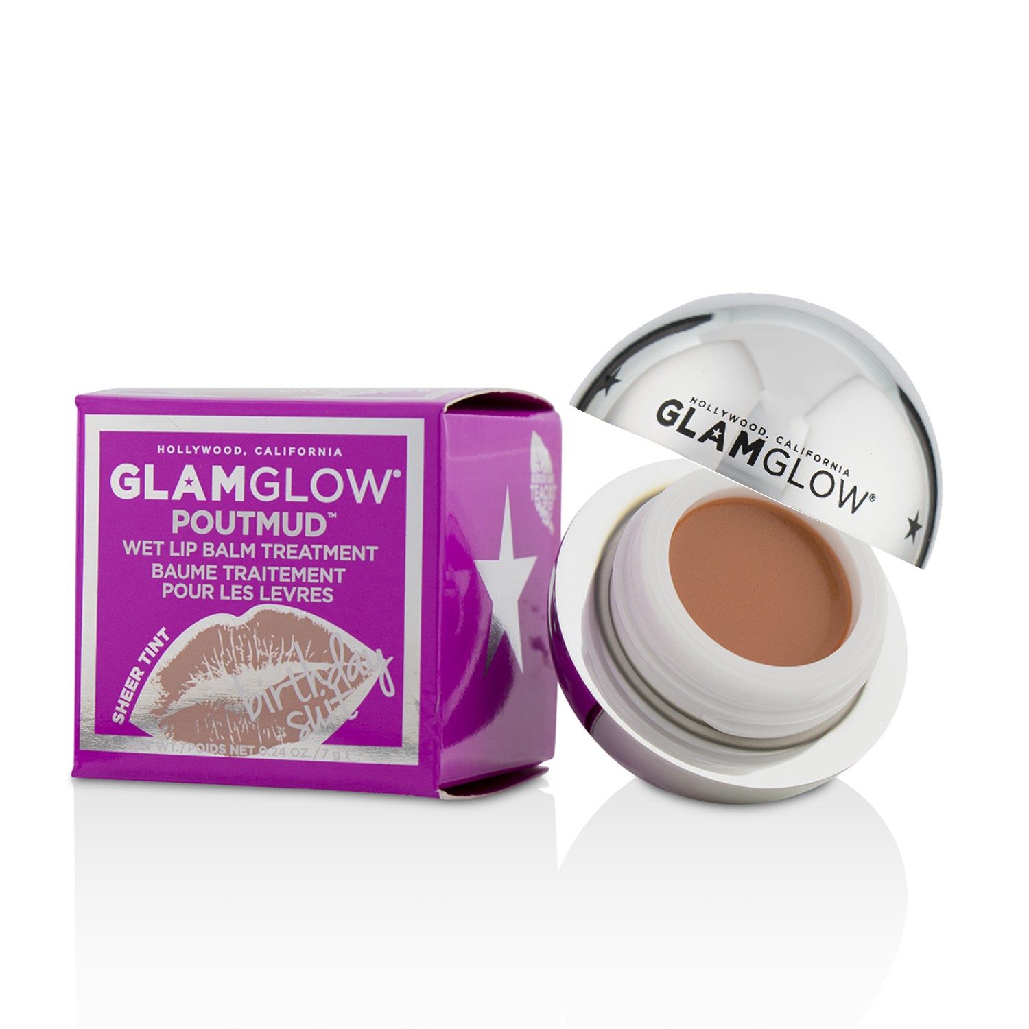 PoutMud Sheer Tint Wet Lip Balm Treatment - Birthday Suit Glamglow Image