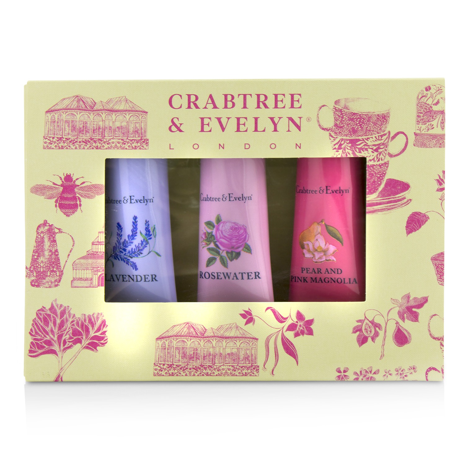 Florals Hand Therapy Set (1x Pear & Pink Magnolia 1x Rosewater 1x Lavender) Crabtree & Evelyn Image