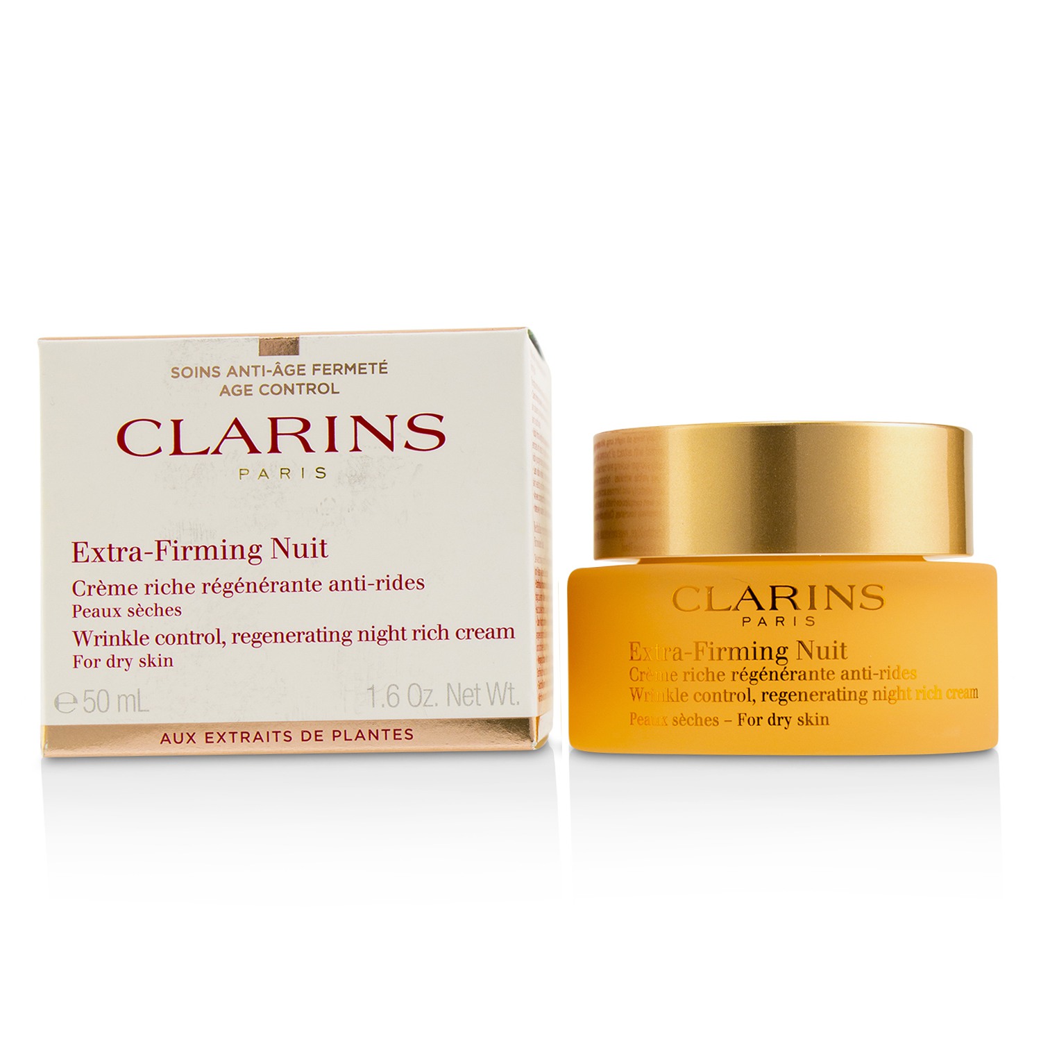 Extra-Firming Nuit Wrinkle Control Regenerating Night Rich Cream - For Dry Skin Clarins Image