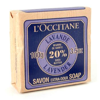 Shea Butter Extra Gentle Soap - Lavender LOccitane Image