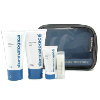 Body Therapy Skin Kit: Body Wash 75ml+ Hydrating Crm 75ml+ Exfoliating Scrub 21g+ Climate Control Lip Trt 4.5g+ Bag