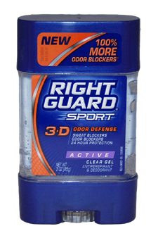 Sport 3-D Odor Defense Antiperspirant & Deodorant Clear Gel Active Right Guard Image