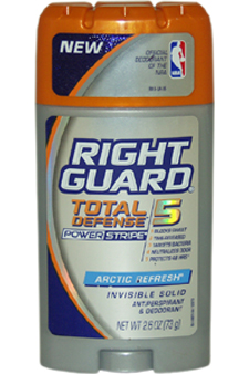 Total Defense Power Stripe Invisible Solid Arctic Refresh Antiperspirant Deodora Right Guard Image
