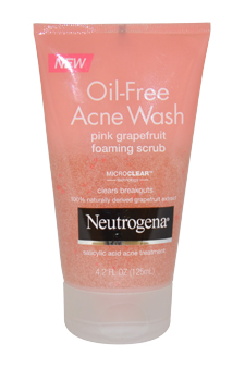Oil Free Acne Wash Pink Grapefruit Foaming Scrub Neutrogena Image