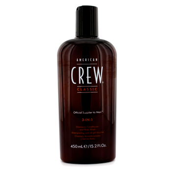 Men 3 in 1 Shampoo Conditioner & Body Wash American Crew Image