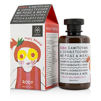 Kids Shampoo & Conditioner With Pomegranate & Honey Apivita Image
