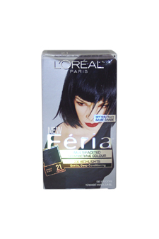 Feria Multi-Faceted Shimmering Color 3X Highlights # 21 Bright Black - Cooler LOreal Image
