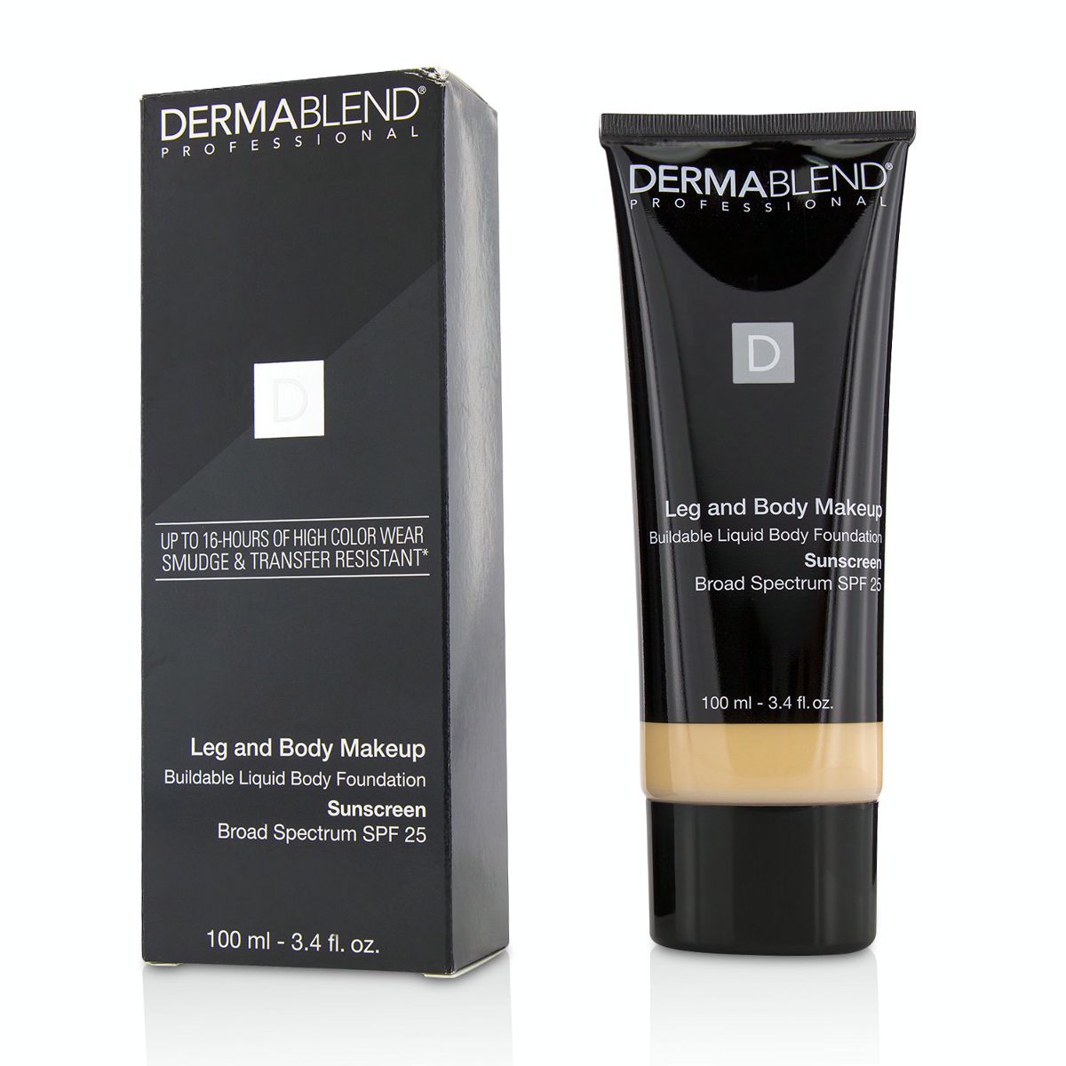 Leg and Body Make Up Buildable Liquid Body Foundation Sunscreen Broad Spectrum SPF 25 - #Fair Ivory 10N Dermablend Image