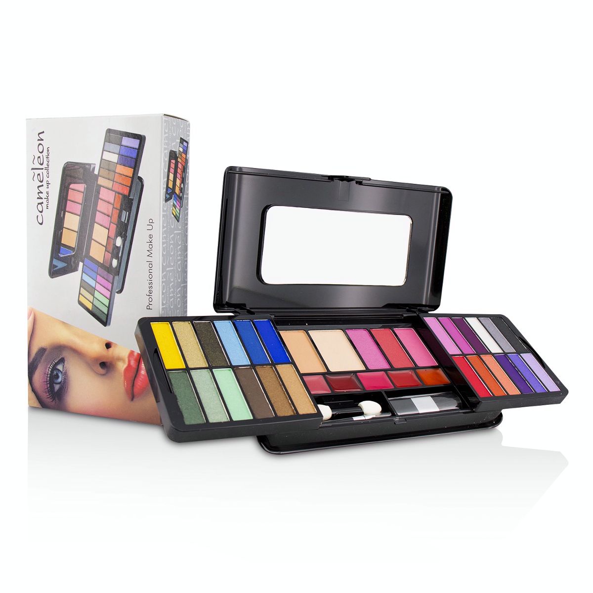 MakeUp Kit Deluxe G2215 (24x Eyeshadow 3x Blusher 2x Pressed Powder 5x Lipgloss 2x Applicator) Cameleon Image