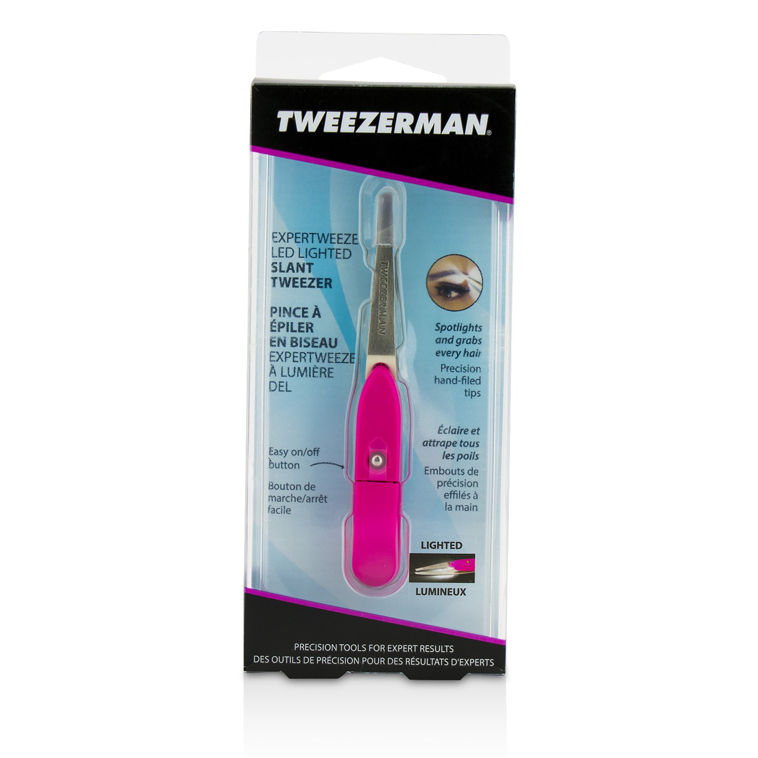 Expertweeze LED Lighted Slant Tweezer Tweezerman Image
