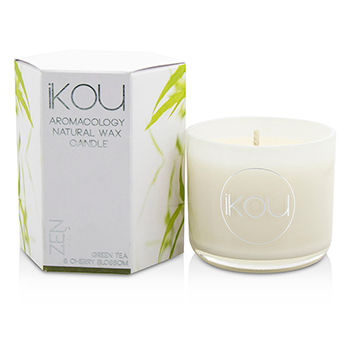 Eco-Luxury-Aromacology-Natural-Wax-Candle-Glass---Zen-(Green-Tea-and-Cherry-Blossom)-iKOU