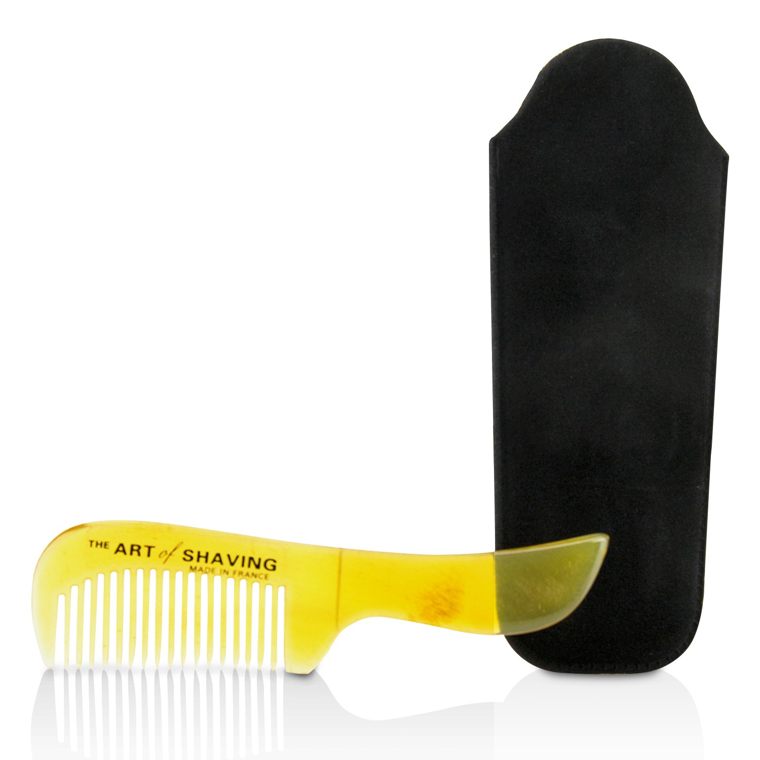 Horn Mustache Comb - Black Suedine The Art Of Shaving Image