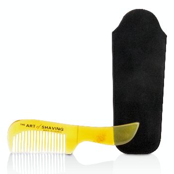 Horn-Mustache-Comb---Black-Suedine-The-Art-Of-Shaving