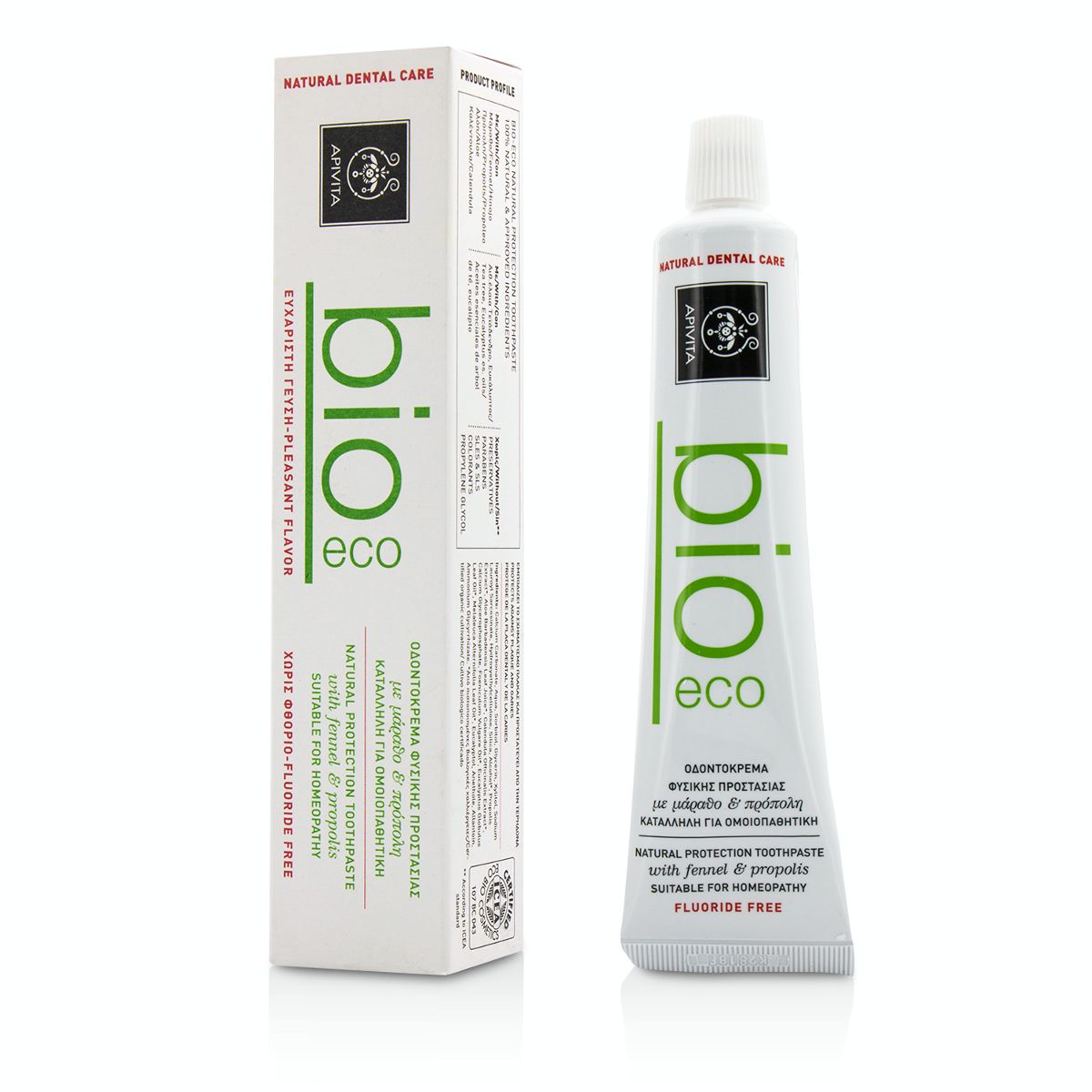 Bio-Eco Natural Protection Toothpaste With Fennel  Propolis Apivita Image