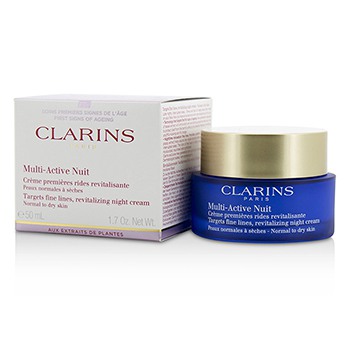 Multi-Active Night Targets Fine Lines Revitalizing Night Cream - For Normal To Dry Skin Clarins Image
