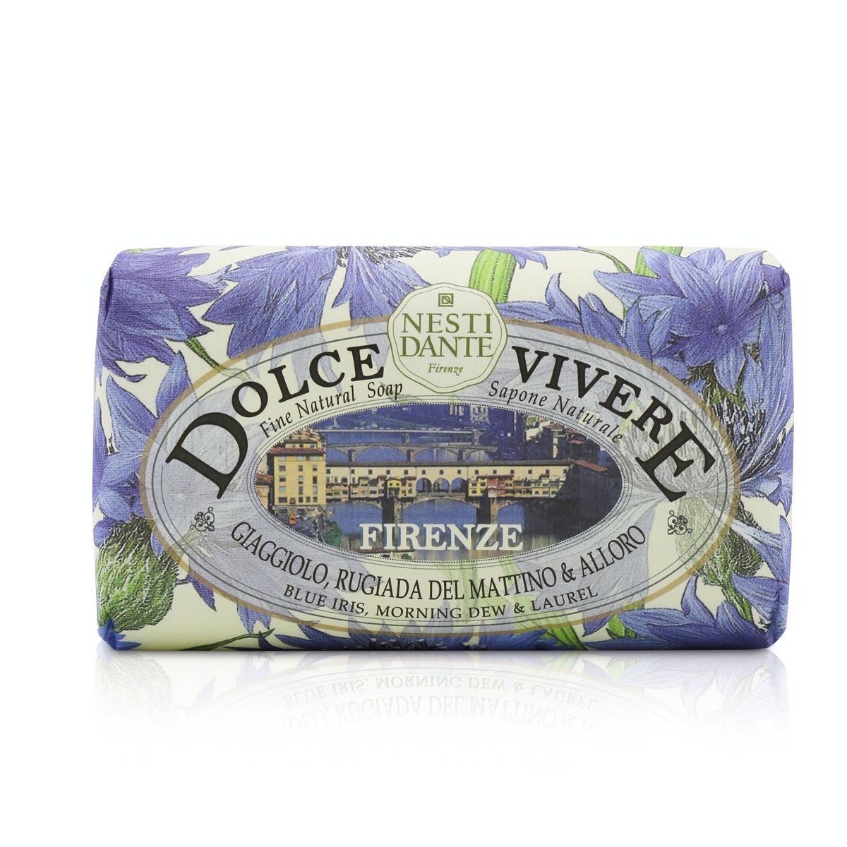 Dolce Vivere Fine Natural Soap - Firenze - Blue Iris Morning Dew  Laurel Nesti Dante Image