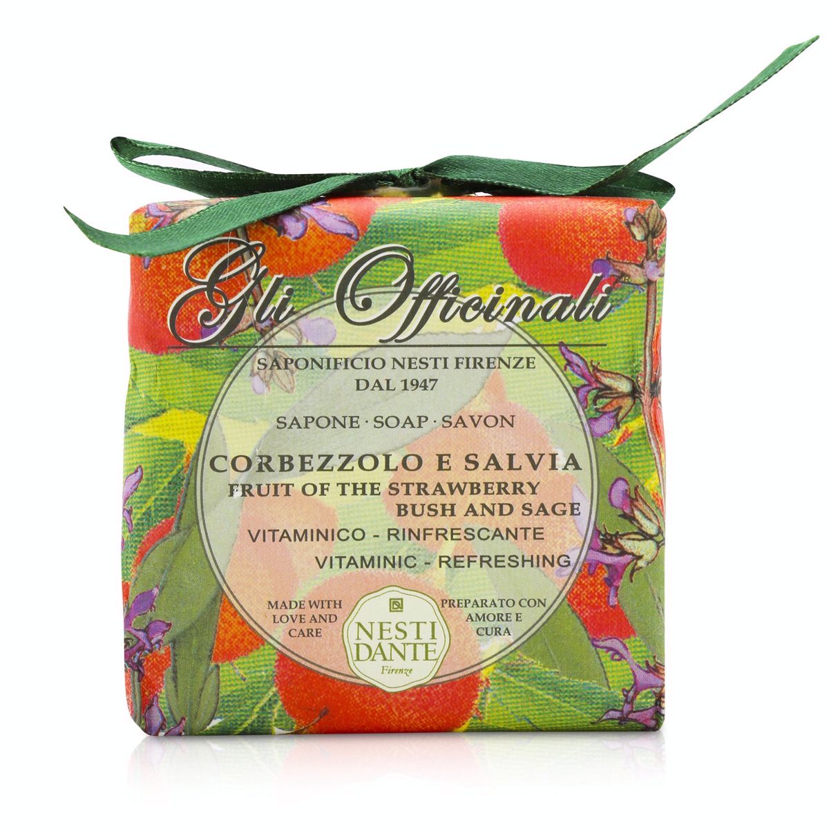 Gli Officinali Soap - Fruit Of The Strawberry Bush  Sage - Vitaminic  Refreshing Nesti Dante Image