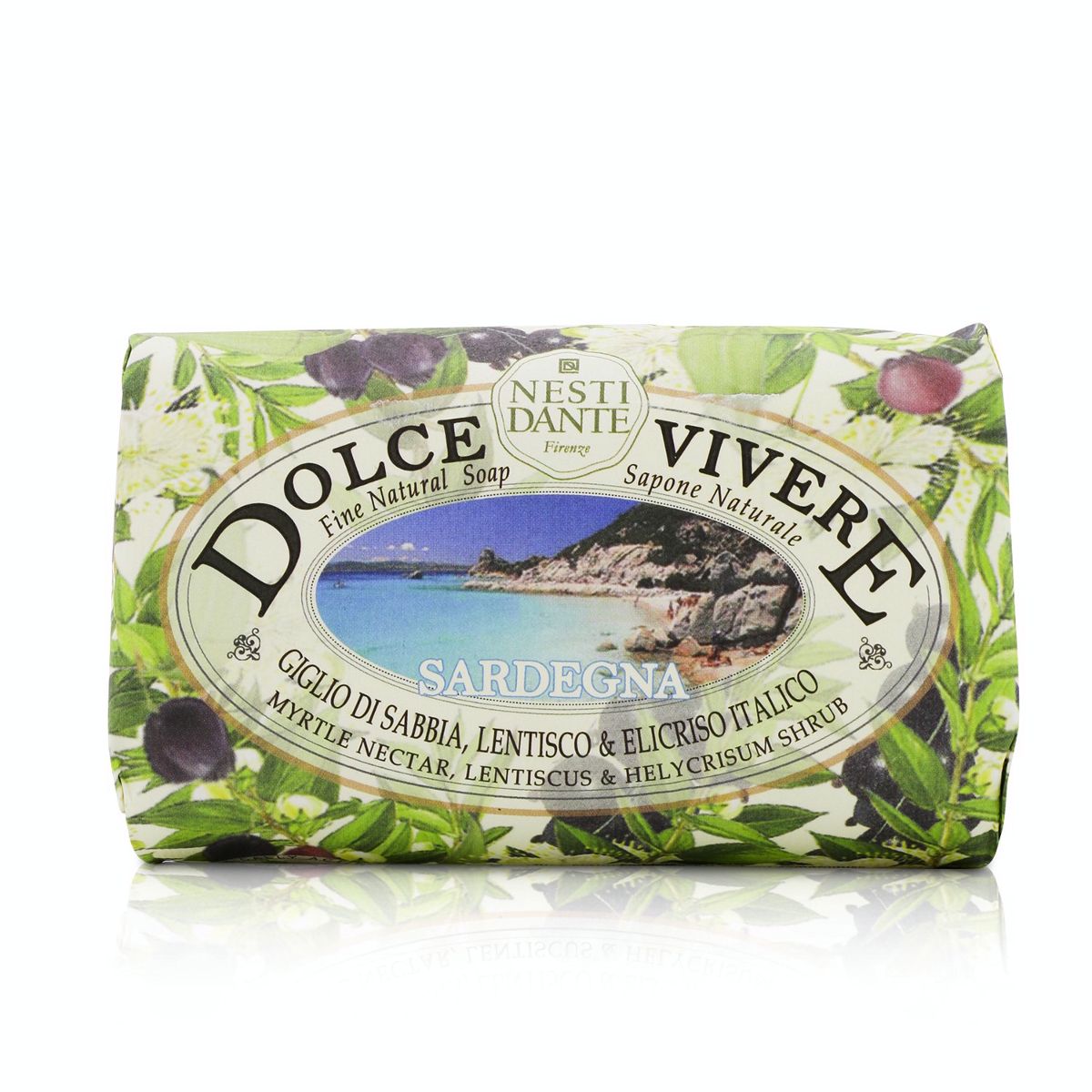 Dolce Vivere Fine Natural Soap - Sardegna - Myrtle Nectar Lentiscus  Helycrisum Shrub Nesti Dante Image