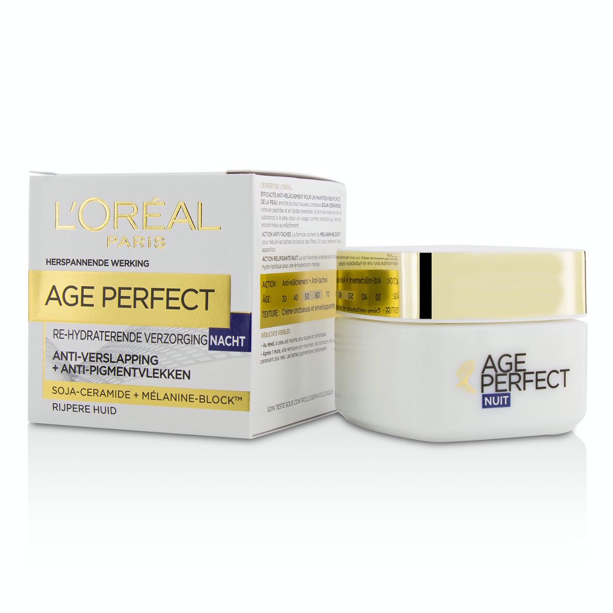 Age Perfect Re-Hydrating Night Cream - For Mature Skin LOreal Image