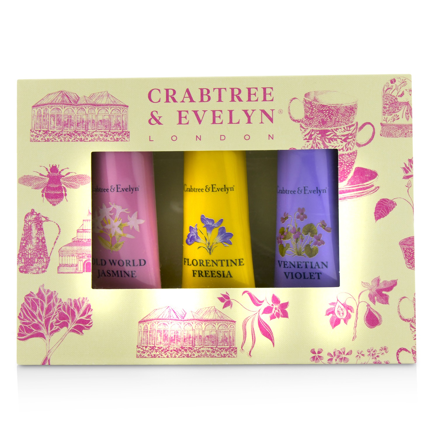 Heritage Hand Therapy Set (1x Old World Jasmine 1x Florentine Freesia 1x Venitian Violet) Crabtree & Evelyn Image