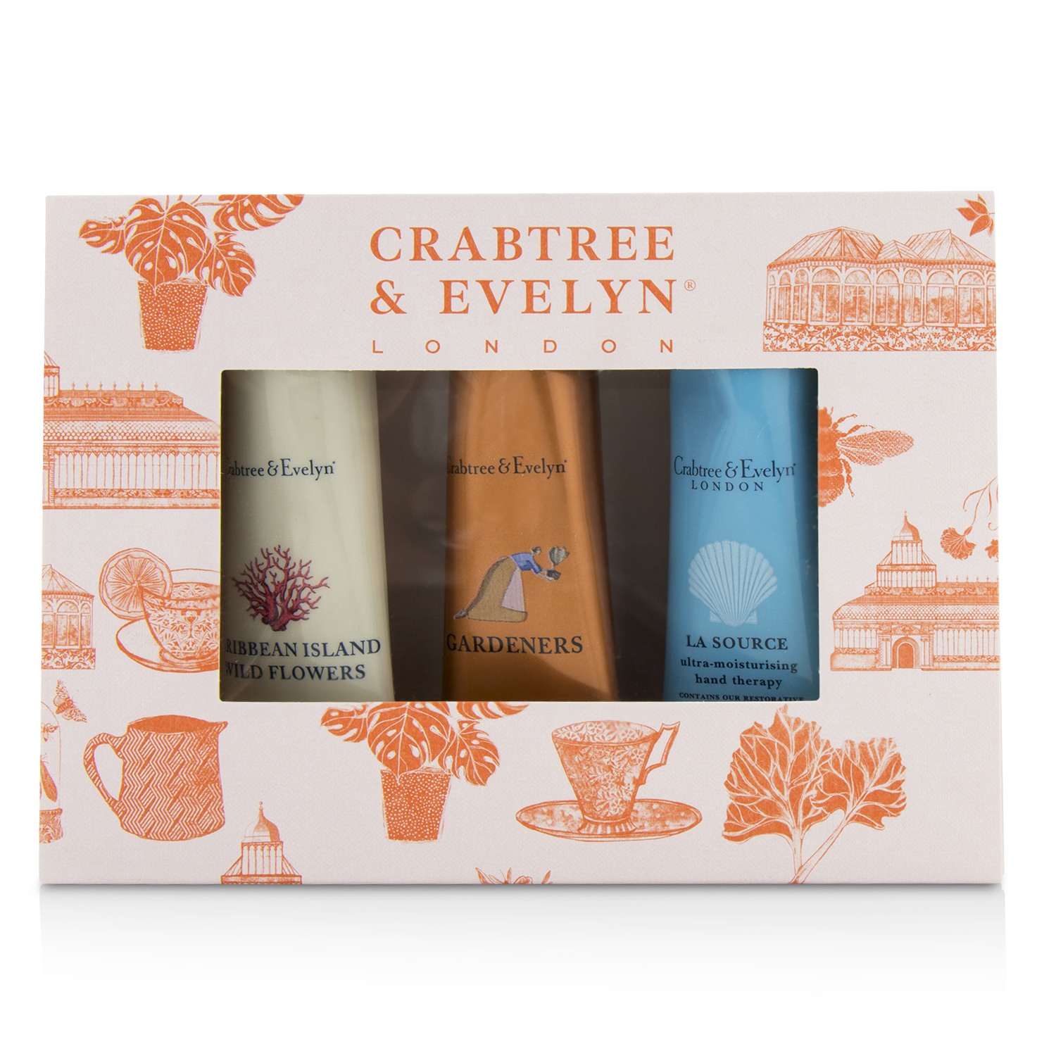 Bestsellers Hand Therapy Set (1x Caribbean Island Wild Flowers 1x Gardeners 1x La Source) Crabtree & Evelyn Image